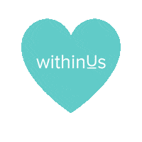 Blue Heart Love Sticker by withinUs Natural Health