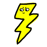 lightning bolt attack Sticker by Sketchbrooke