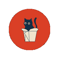 catniptakeout cats kitty kittens playful Sticker