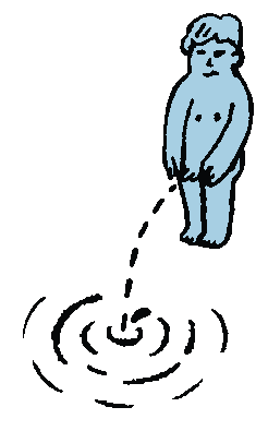 Kid Peeing Sticker