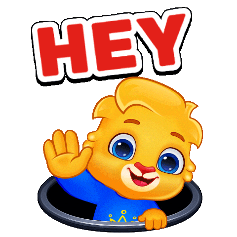 Hey You Hello Sticker by Lucas and Friends by RV AppStudios