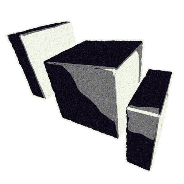 the_la_mo retro white black abstract Sticker