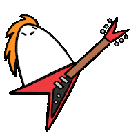 khalidkomics guitar metal shred riff Sticker