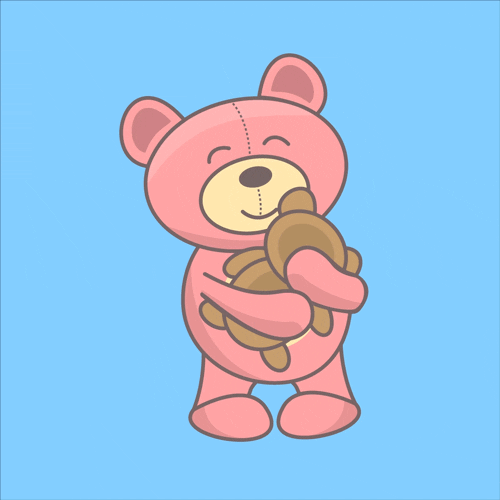 jlaudesign giphyupload love pink bear GIF