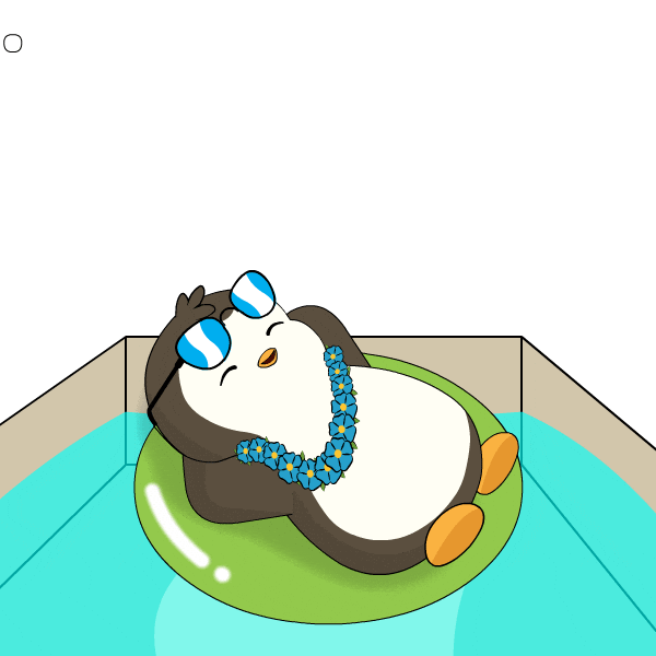 Chilling Labor Day Sticker by Pudgy Penguins