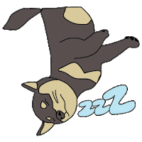 hitomikikuchi dog sleepy pet goodnight Sticker