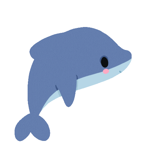 Dolphin Dauphin Sticker by Elen Lescoat