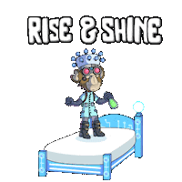 Jumping Good Morning Sticker by Planet XOLO