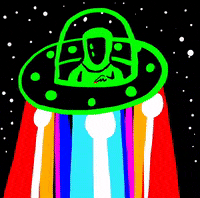 Flying Saucer Animation GIF by Darién Sánchez