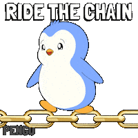 Happy Chain Reaction Sticker by Pudgy Penguins