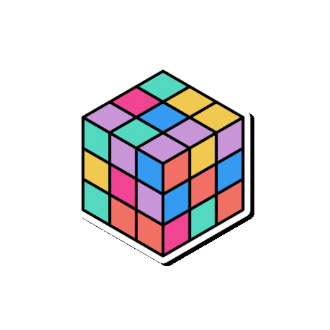 houseofgraystudio cube rubiks rubikscube Sticker