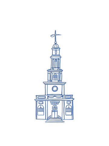 Campus Chapel Sticker by Hamilton College