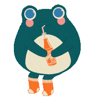 chantelsanchez_ sparkle pop frog soda Sticker