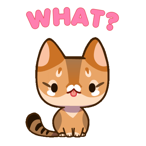 Cat What Sticker by Mino Games
