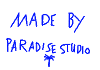 PARADISE_STUDIO studio paradise international palm Sticker