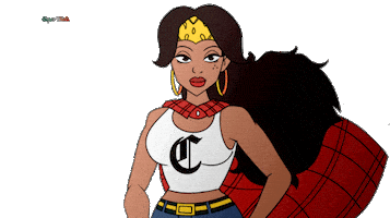 SuperChola animation pointing latina mujer Sticker