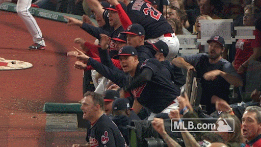 Cleveland Indians Reaction GIF by MLB