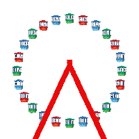 Ferris Wheel Carousel Sticker by LunaParkSydney