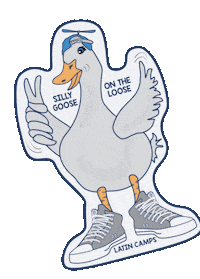 charlottelatinsummerdaycamps cls silly goose charlotte latin latin camps Sticker