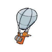 Hot Air Balloon Sticker by G&G Verlag