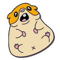 akaansen hamster panic sitting animals akaansen Sticker