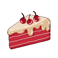 Red Velvet Cake Celebration Sticker