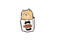 Yycat cat chicken fried yycat Sticker