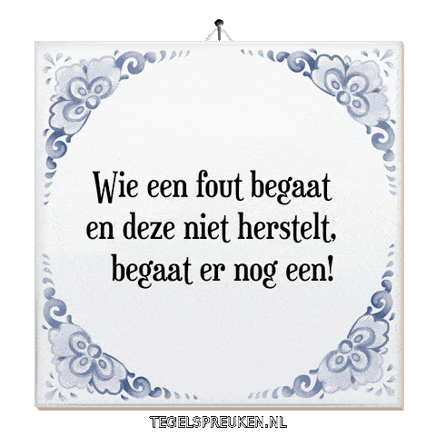 Wijsheid Spreuk Sticker by Tegelspreuken.nl