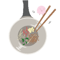 smileaways yummy cooking dinner asian Sticker