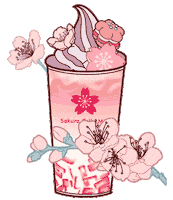 FLORALARTFANCY food pink kawaii flowers Sticker