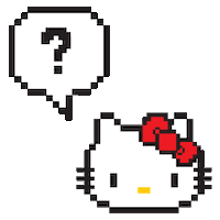 Sanrio hello kawaii kitty question Sticker