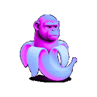 Monkey Banana Sticker by lilianstolk
