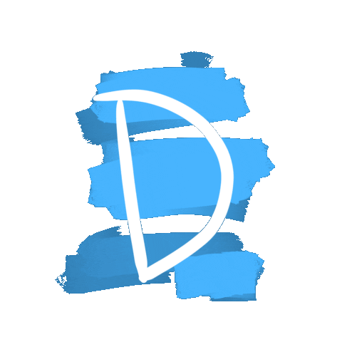 Sky Blue D Sticker