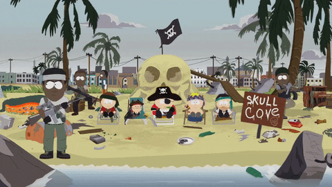 eric cartman pirates GIF by South Park 