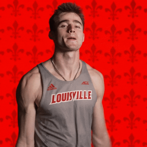 Track Field Go Cards GIF by Louisville Cardinals