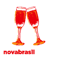 Christmas Champagne Sticker by Novabrasil