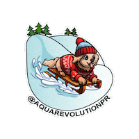 Dog Christmas Sticker by Aqua Revolution