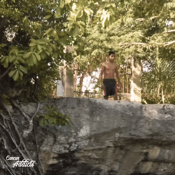 jump cenote GIF