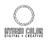 HybridColor_ color neon sign production Sticker