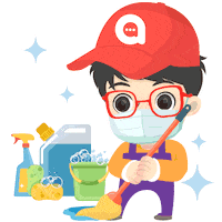 Happy Cleaner Sticker by AskAlan