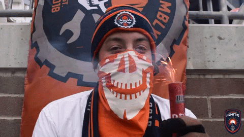 light it up smoke GIF by Lansing Ignite FC