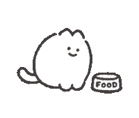Hungry Cat Sticker