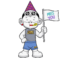 Relaxed Miss You Sticker by Zhot