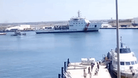 Coast Guard Ship Diciotti Arrives in Trapani Carrying Alleged 'Violent Hijackers'