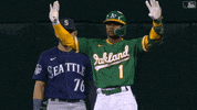 Happy Major League Baseball GIF by Oakland Athletics
