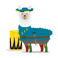Lama Trommel Sticker by Fanfarenzug Ottheinrich