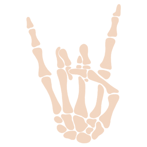 Rock N Roll Skelton Sticker