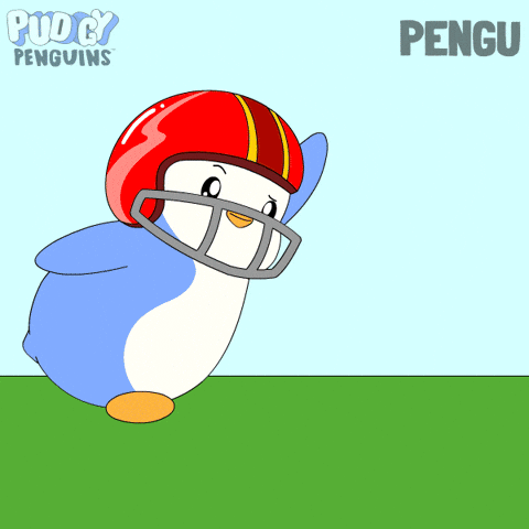 Touch Down Superbowl Sunday GIF by Pudgy Penguins