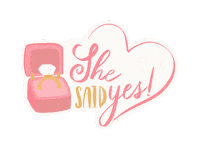 Engage I Said Yes Sticker