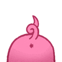 cibithecat pink cat cat butt cibi its hint Sticker